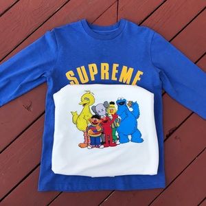 Supreme L/S tee and Kaws Cream Sweater